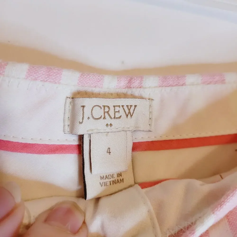 J. Crew preppy white linen
